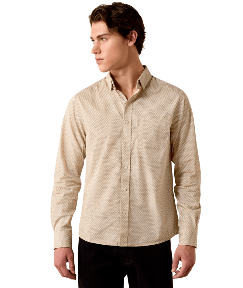 Ariat Modern Slim Shirt White Geo Print