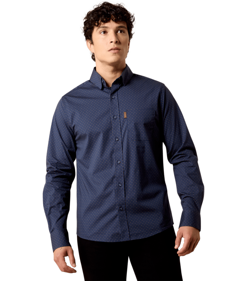 Ariat Modern Slim Shirt Navy Mini Geo