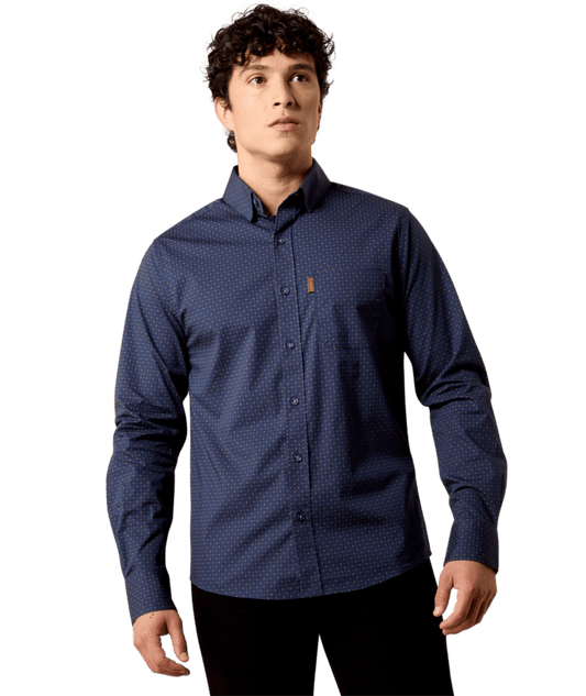 Ariat Modern Slim Shirt Navy Mini Geo