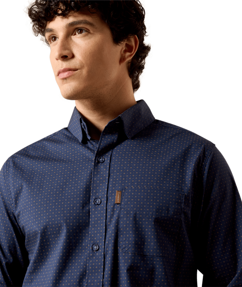 Ariat Modern Slim Shirt Navy Mini Geo