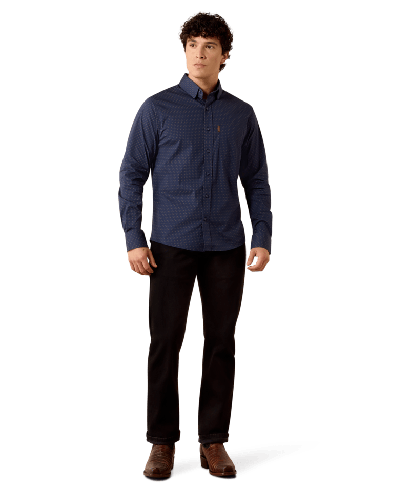 Ariat Modern Slim Shirt Navy Mini Geo