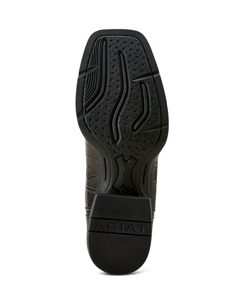 Ariat MNS Sport Latigo Wide Square Toe Cowboy Boot (Black)