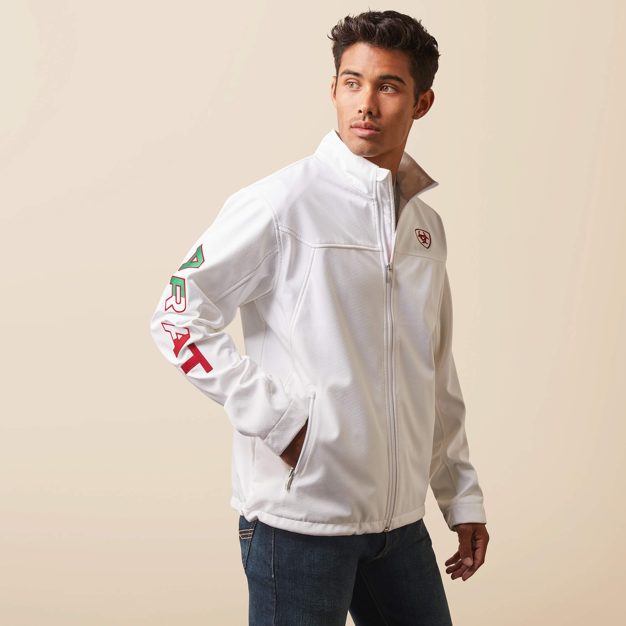 Ariat Team Softshell Mexico Jacket White Plaza Del Calzado