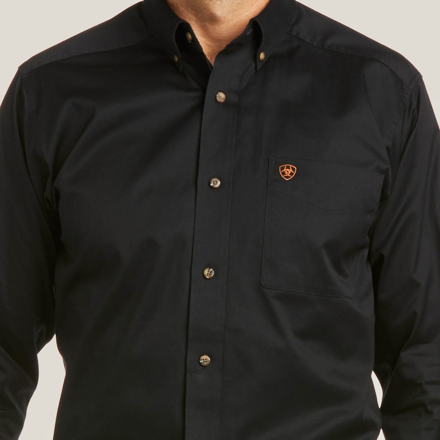 Ariat Solid Twill Fitted Shirt Black