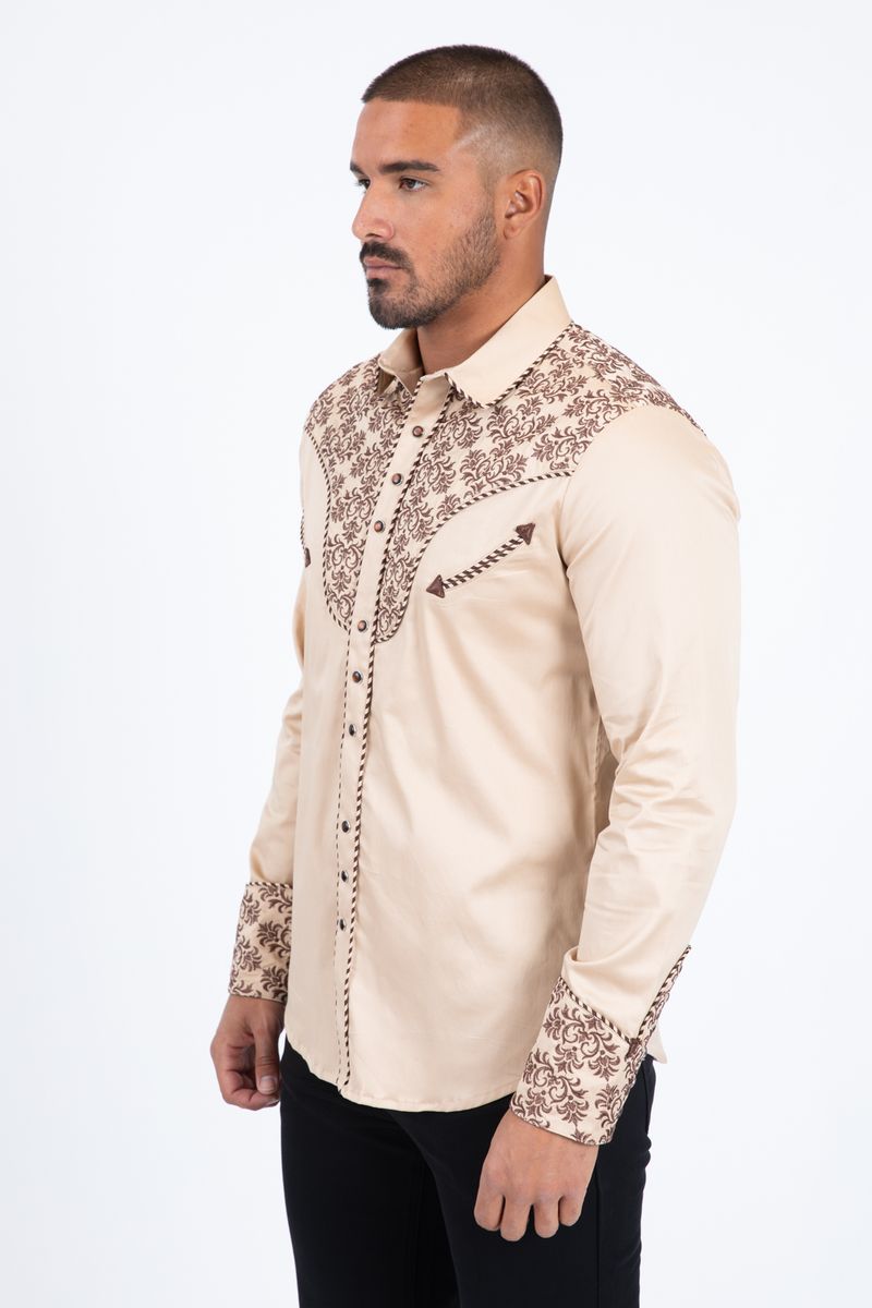 Platini Embroidery Modern Fit Vaquero Shirt
