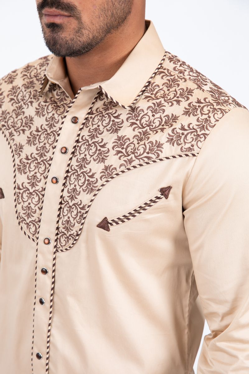 Platini Embroidery Modern Fit Vaquero Shirt