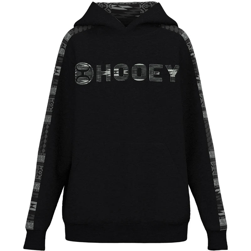Hooey Canyon" Black w/Grey Aztec Hoody
