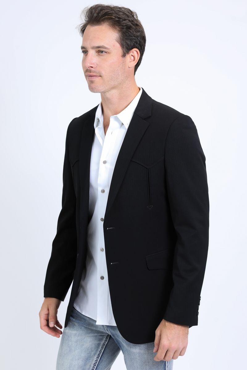 Men's Western Black Blazer