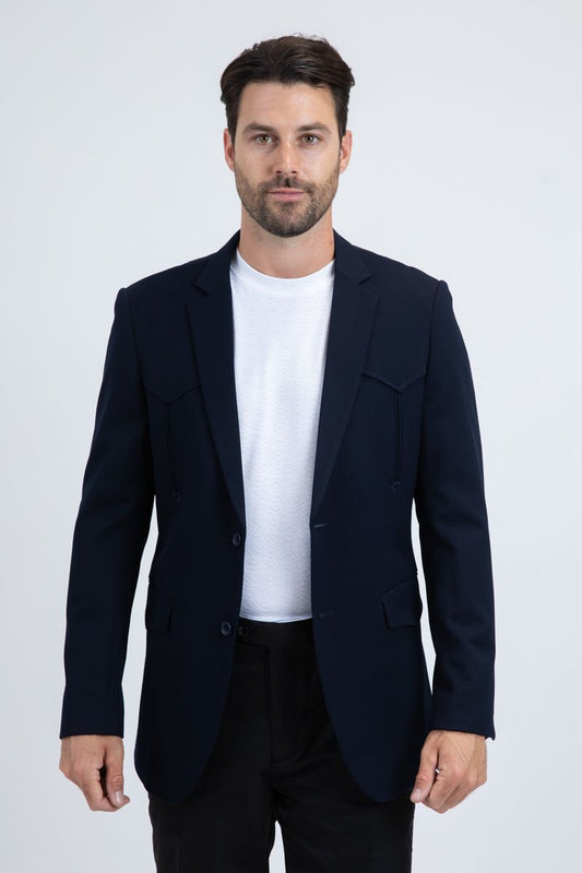 Men's Western Blue Blazer