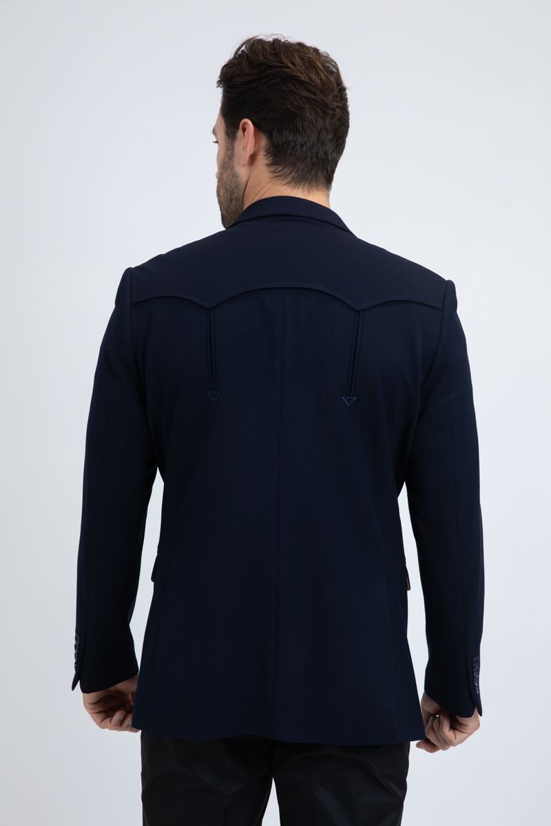 Men's Western Blue Blazer