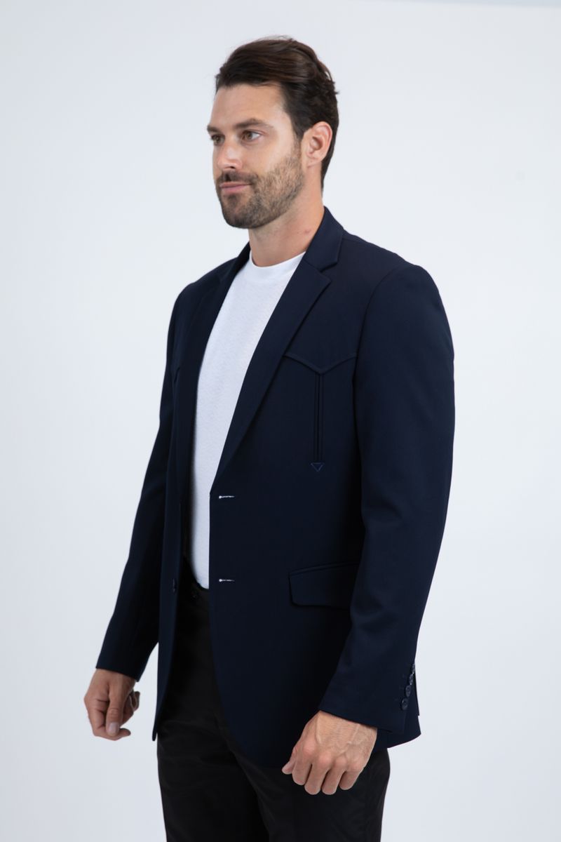 Men's Western Blue Blazer