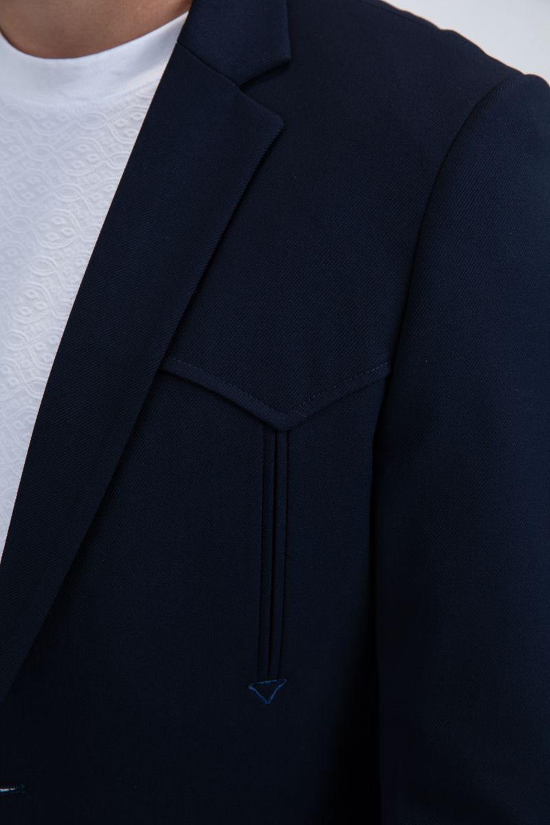 Men's Western Blue Blazer