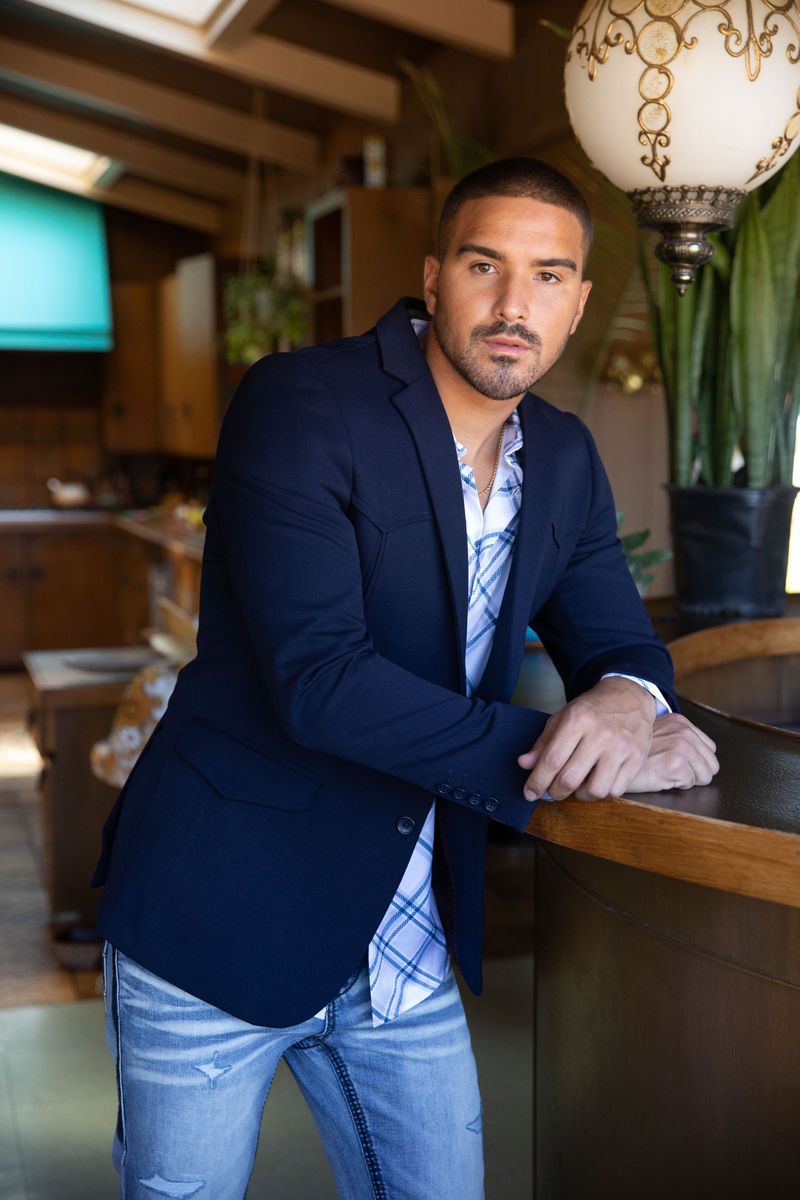 Men's Western Blue Blazer