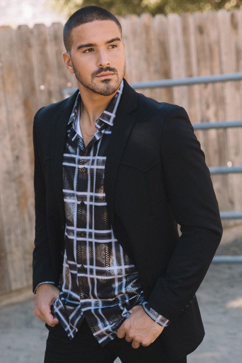 Men's Western Black Blazer