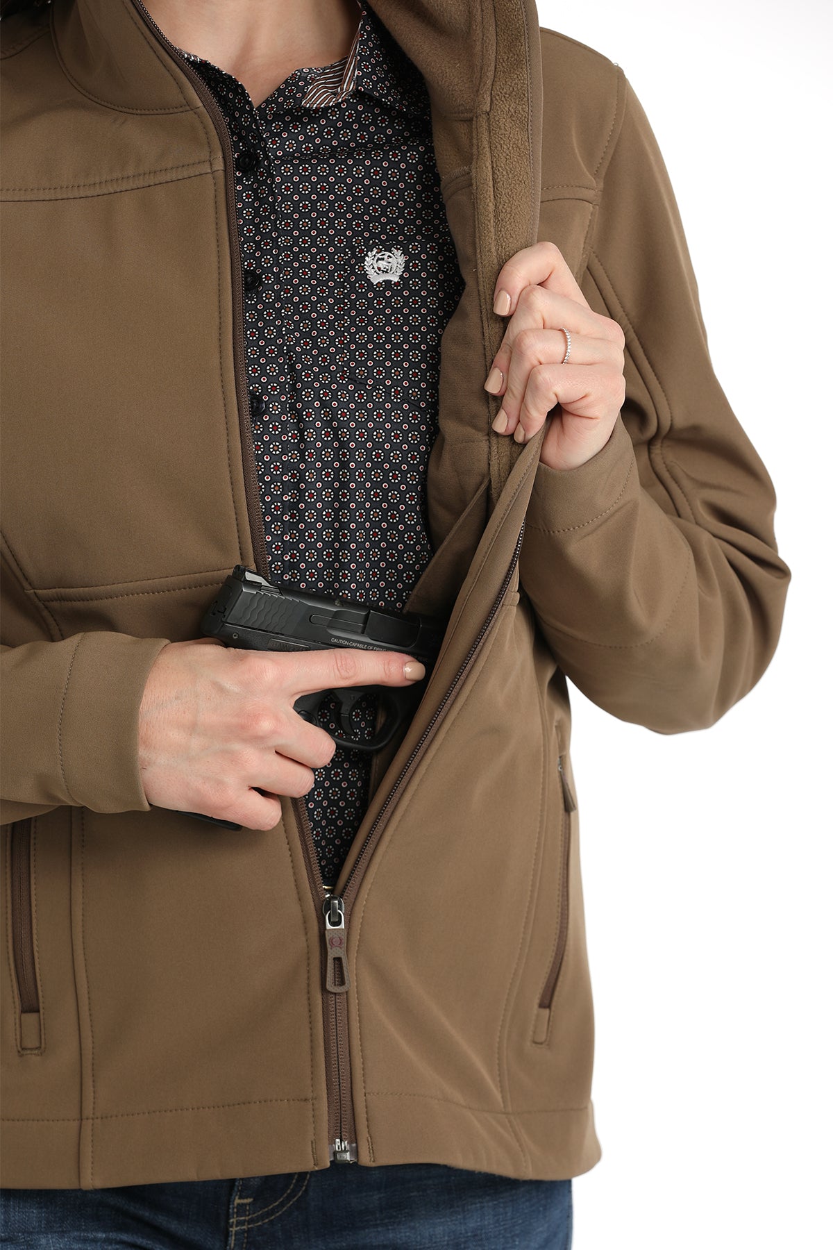 CINCH Women's Concealed Carry Bonded Jacket Brown