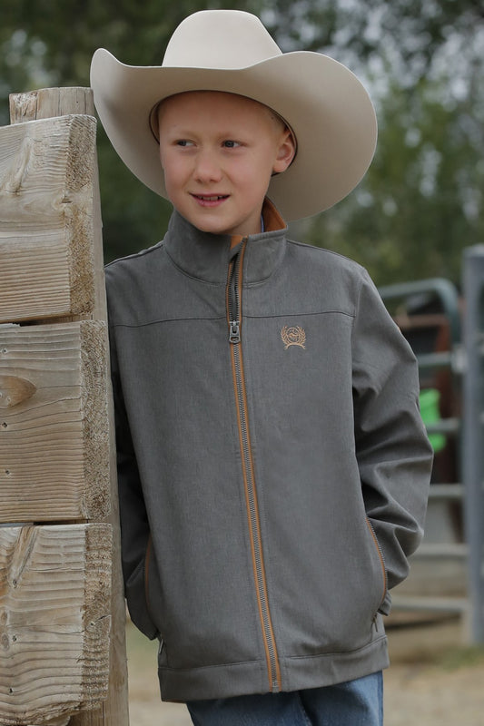 CINCH Boy's Match Dad Bonded Jacket - Grey