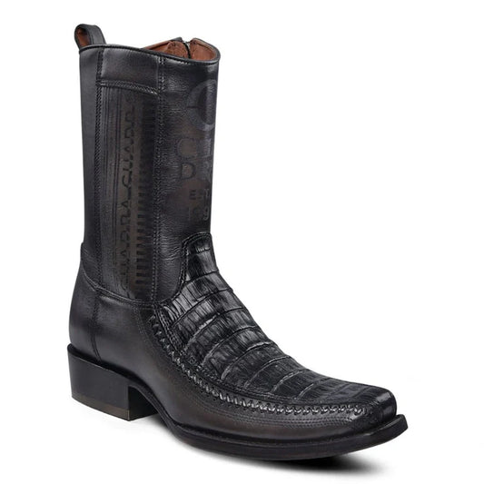 Cuadra Engraved Black Fuscus Western Boots