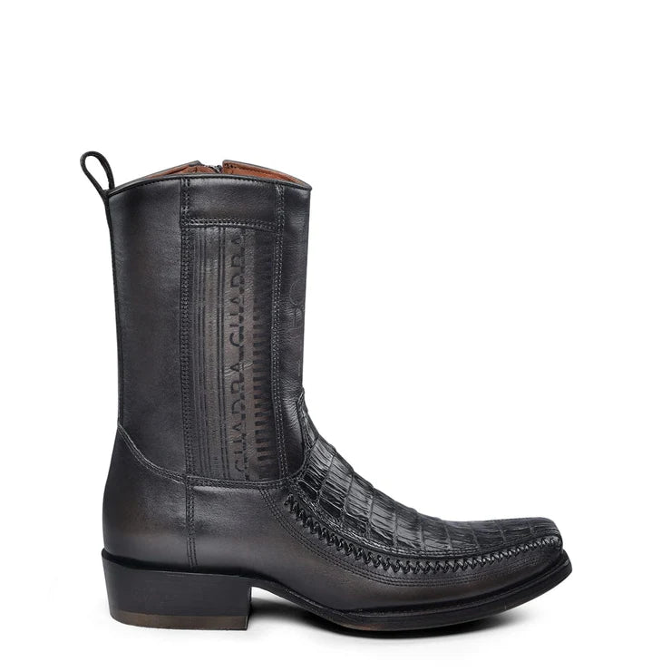 Cuadra Engraved Black Fuscus Western Boots