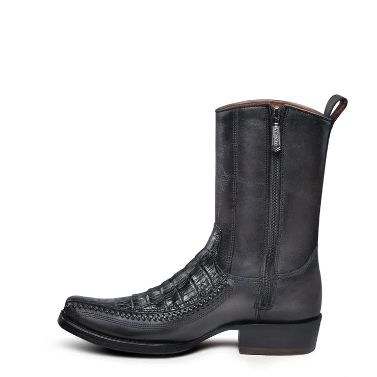 Cuadra Engraved Black Fuscus Western Boots