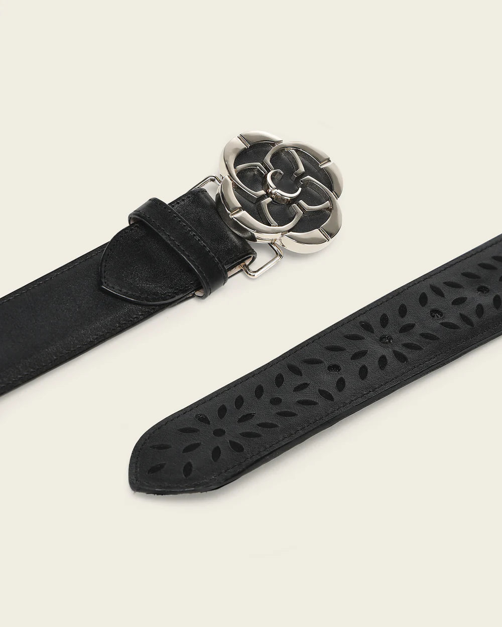 Cuadra Black Belt In Genuine Bovine Leather For Women