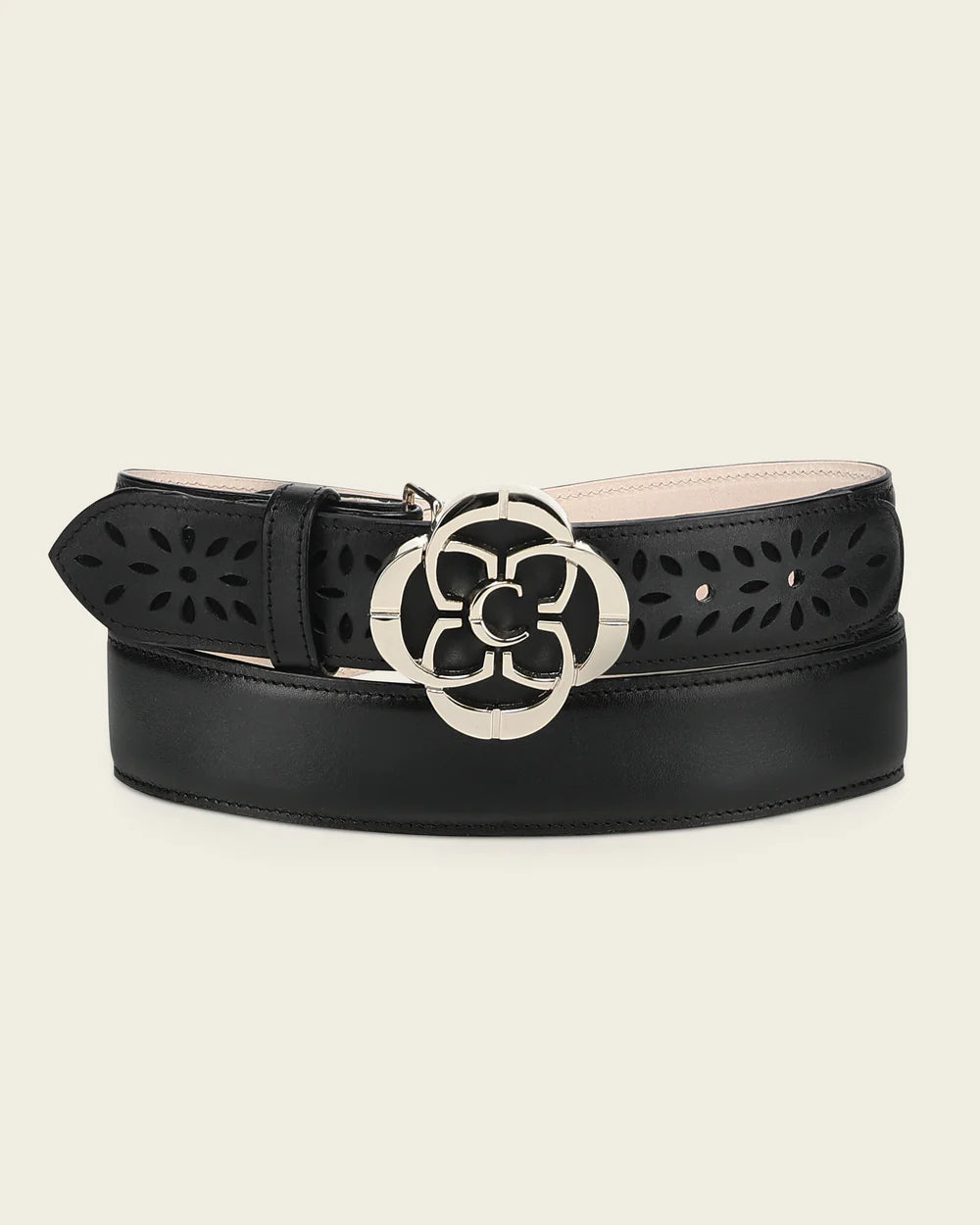 Cuadra Black Belt In Genuine Bovine Leather For Women