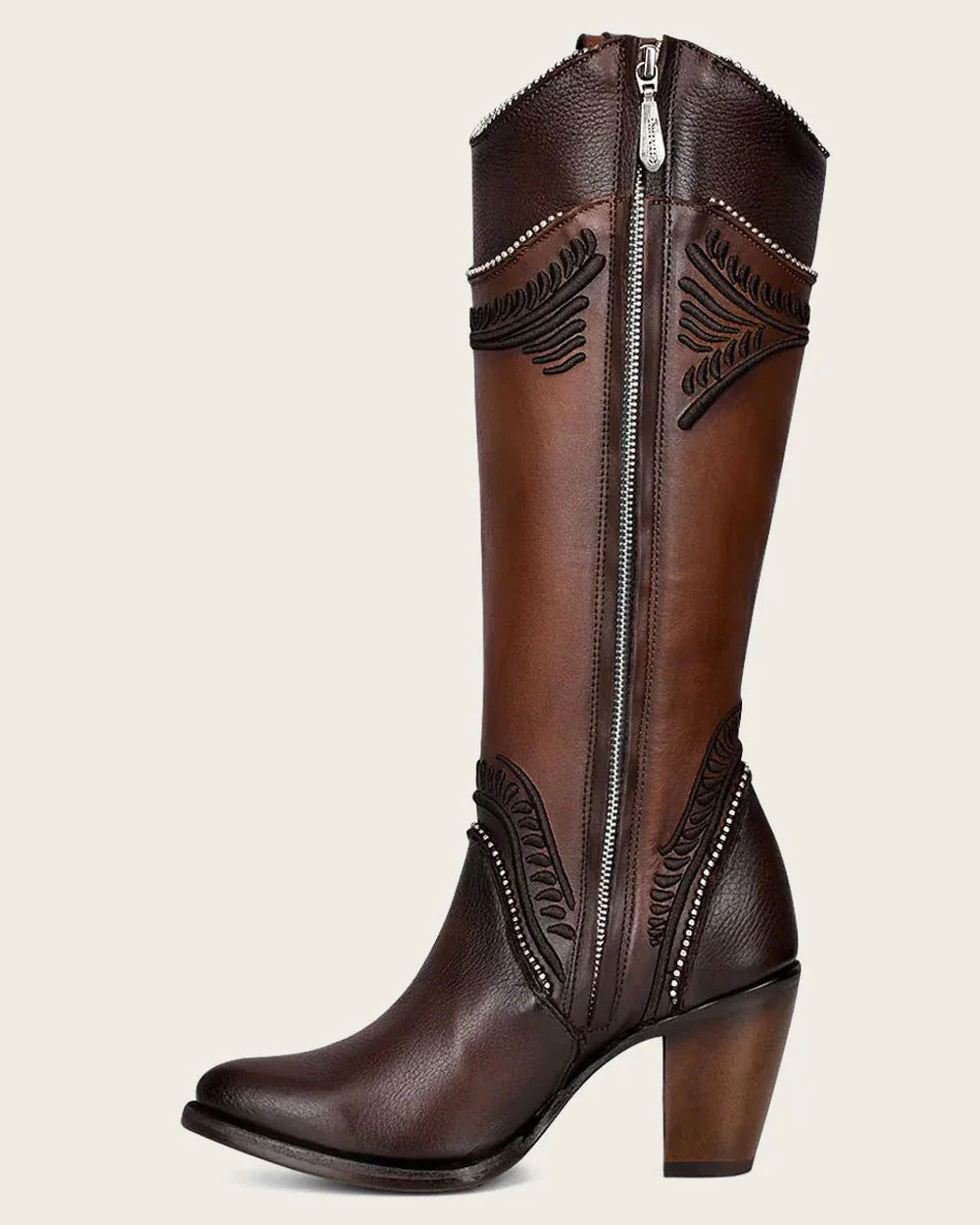 Cuadra Elegant Honey Embroidered Knee-High Boot for Women