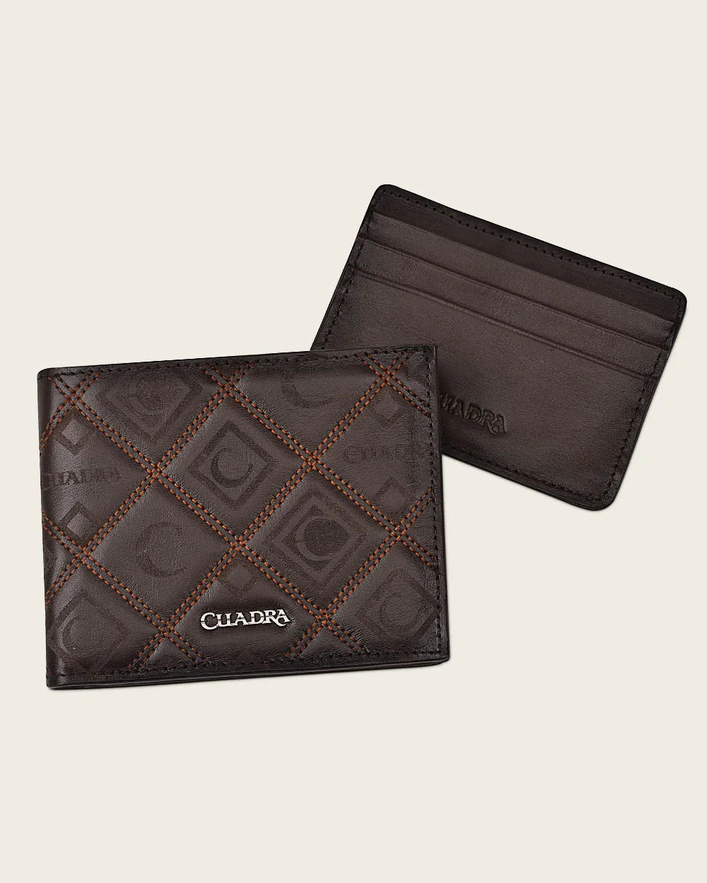 Cuadra Brown engraved wallet