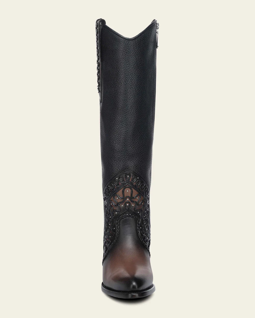 Cuadra Women’s High Western Boot in Genuine Bovine Leather with Organic Embroidery