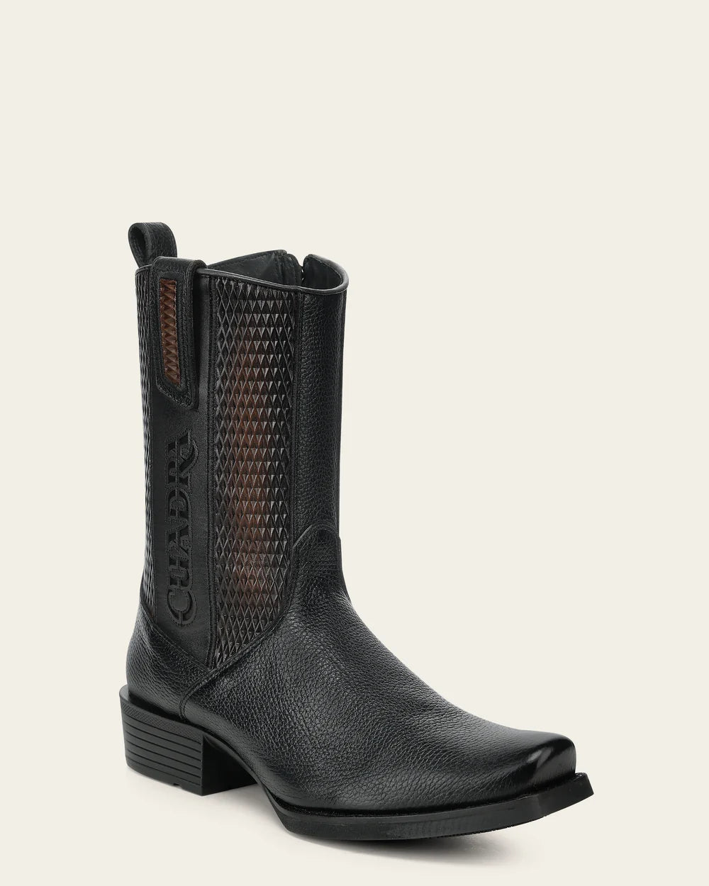 Cuadra Urban Boot In Genuine Italian Deer Black And Bovine Leather