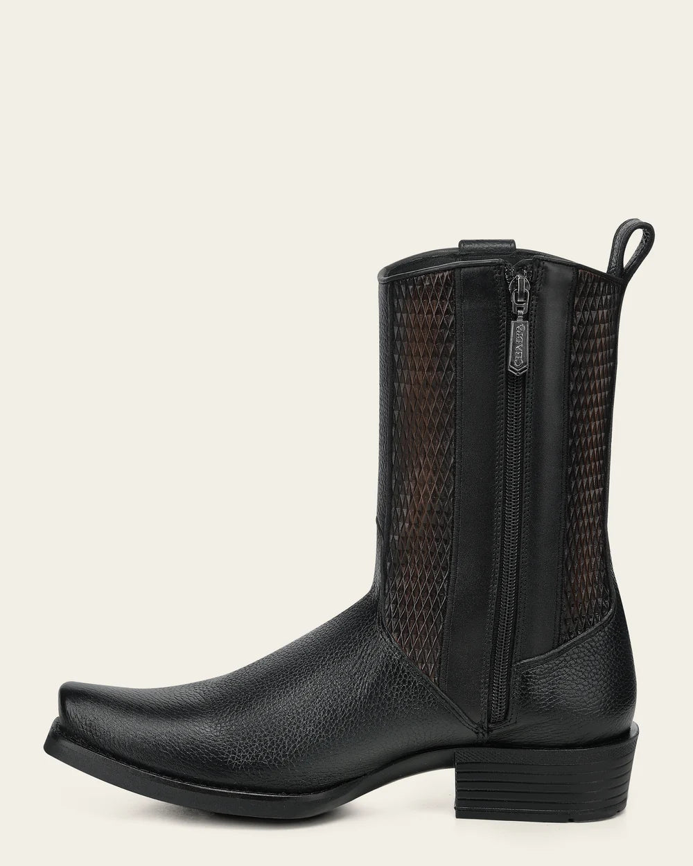 Cuadra Urban Boot In Genuine Italian Deer Black And Bovine Leather