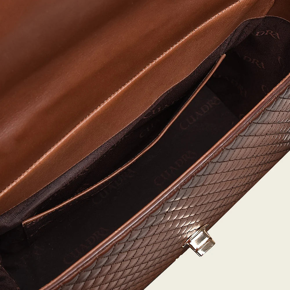 Cuadra Honey brown top handle handbag