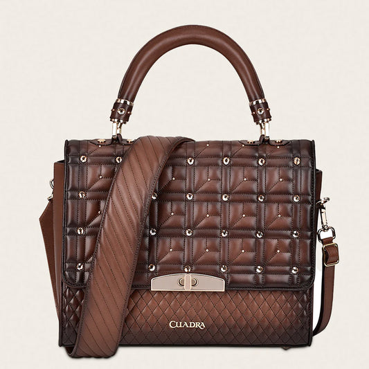 Cuadra Honey brown top handle handbag