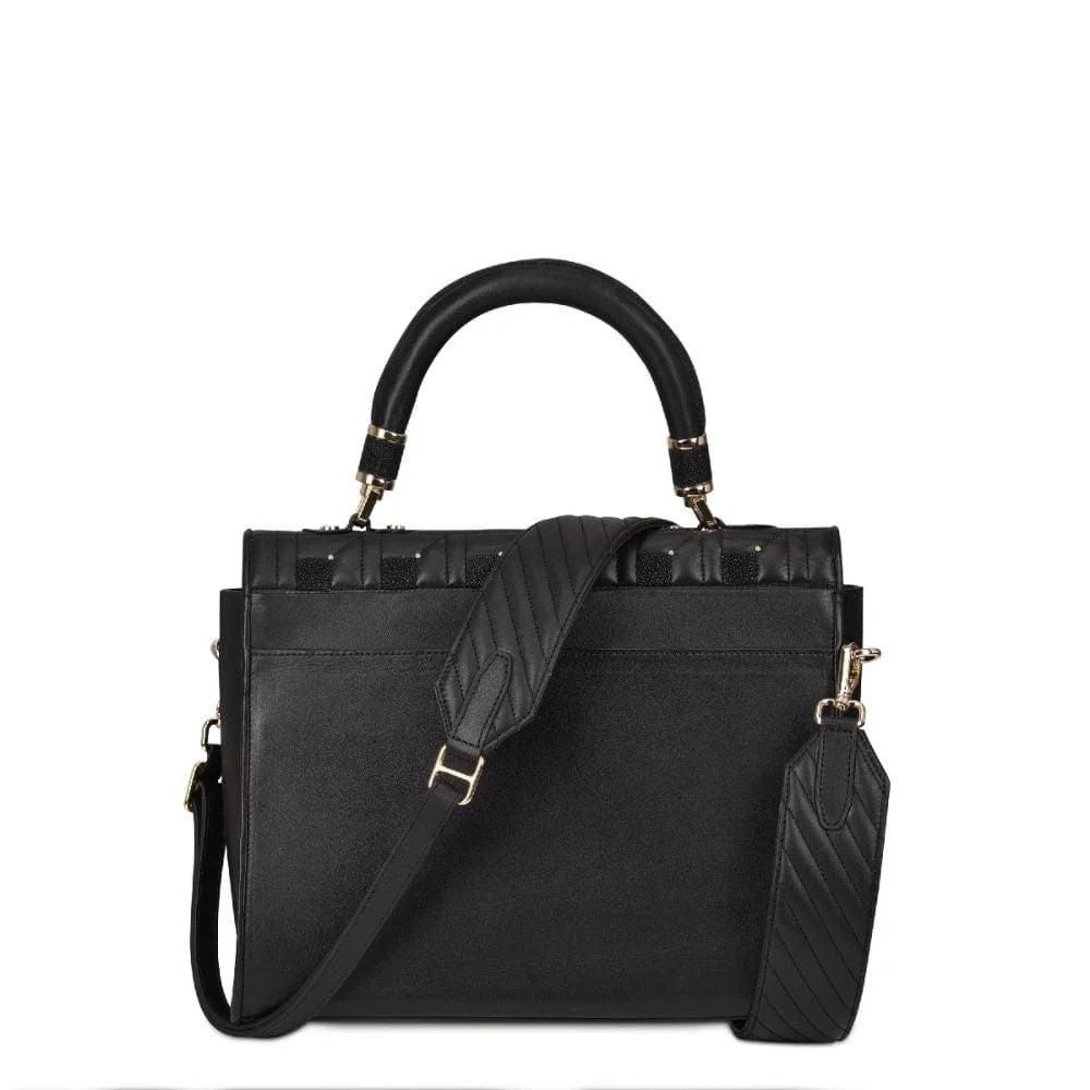 CUADRA Black Stingray Purse