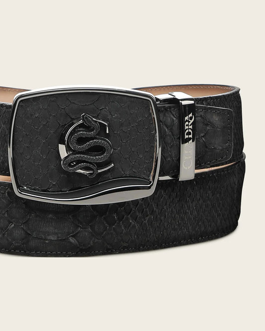 Cuadra Men’s Full Exotic Genuine Python Leather Cowboy Belt