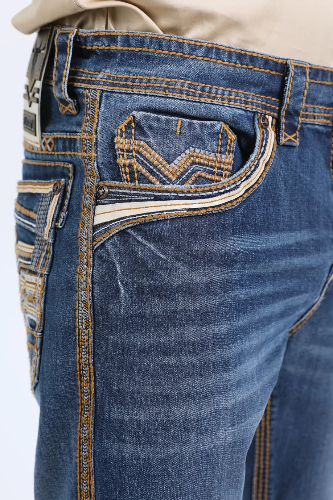 Platini yellow stitching Jean