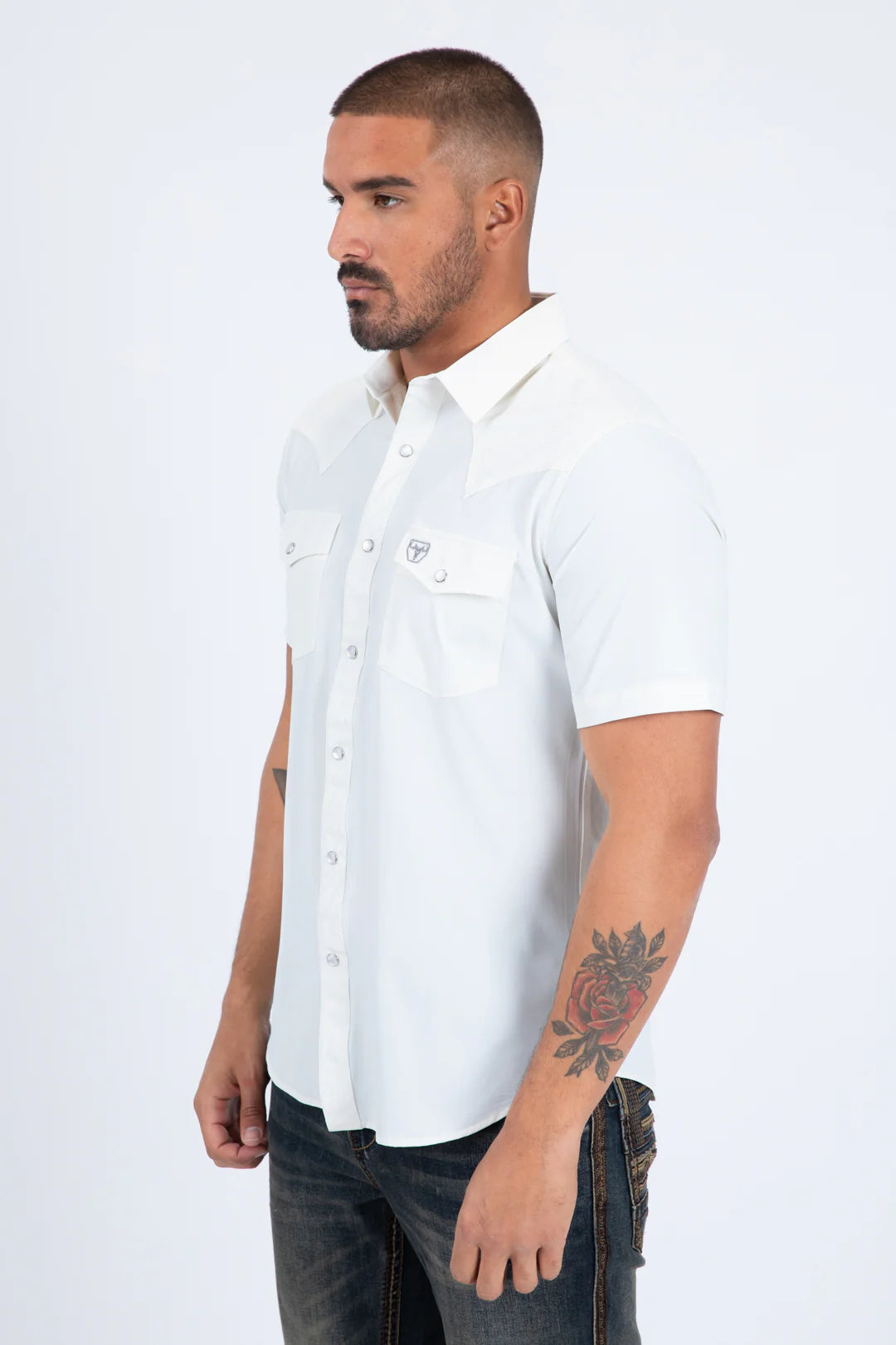 Platini White Short Sleeve Shirts