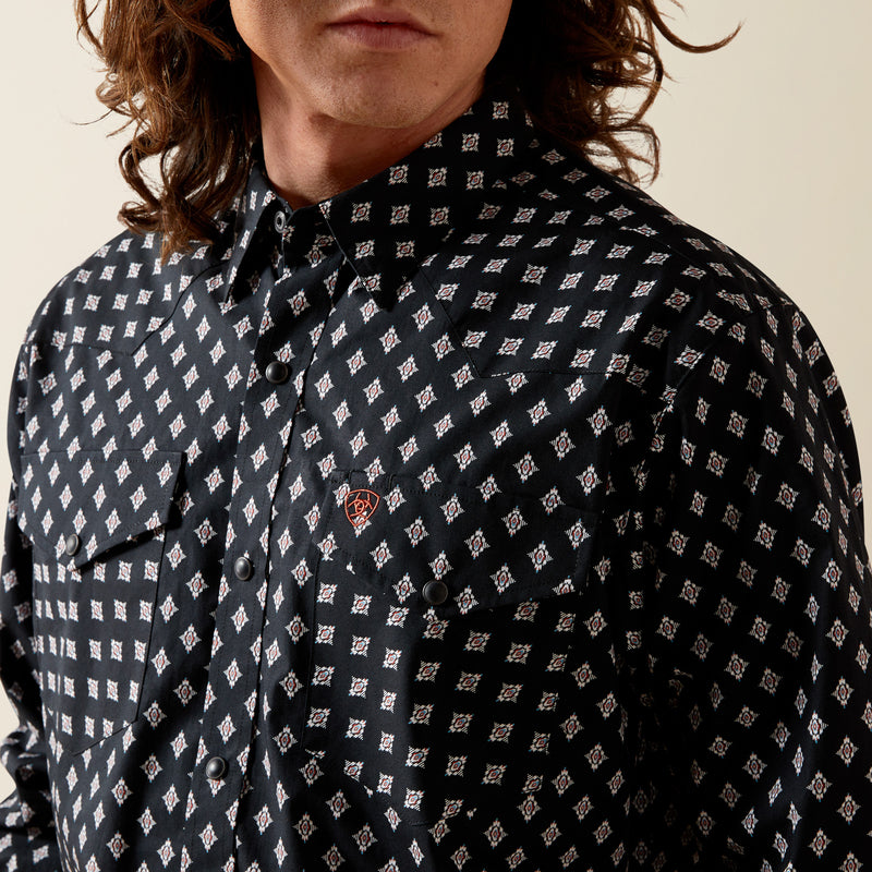 Ariat MNS FELIX FTD SNP LS SHRT BLACK,