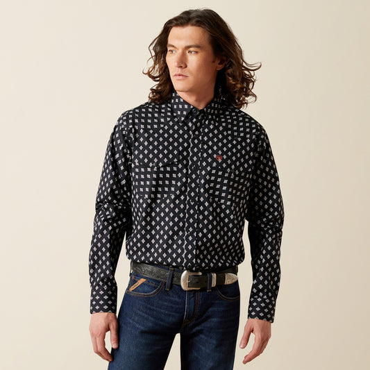 Ariat MNS FELIX FTD SNP LS SHRT BLACK,