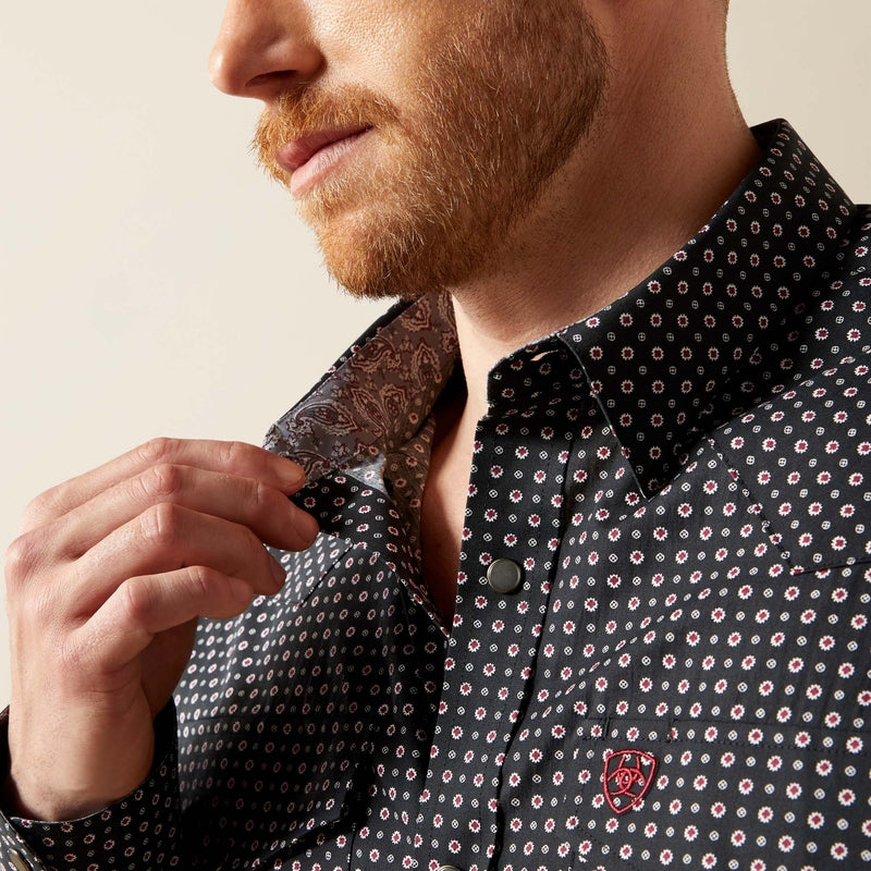 Ariat MNS WF JOHNSON FTD SNP LS SHRT