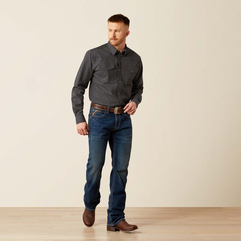 Ariat MNS WF JOHNSON FTD SNP LS SHRT