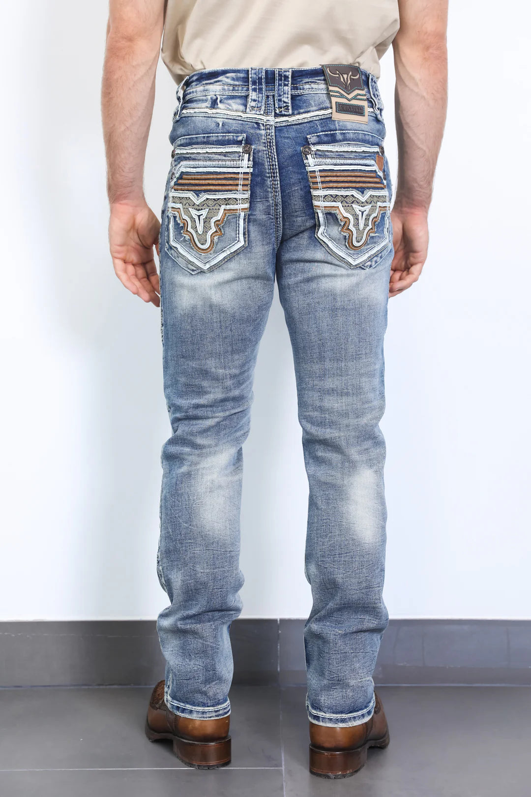 Platini heavy stitch bootcut jeans