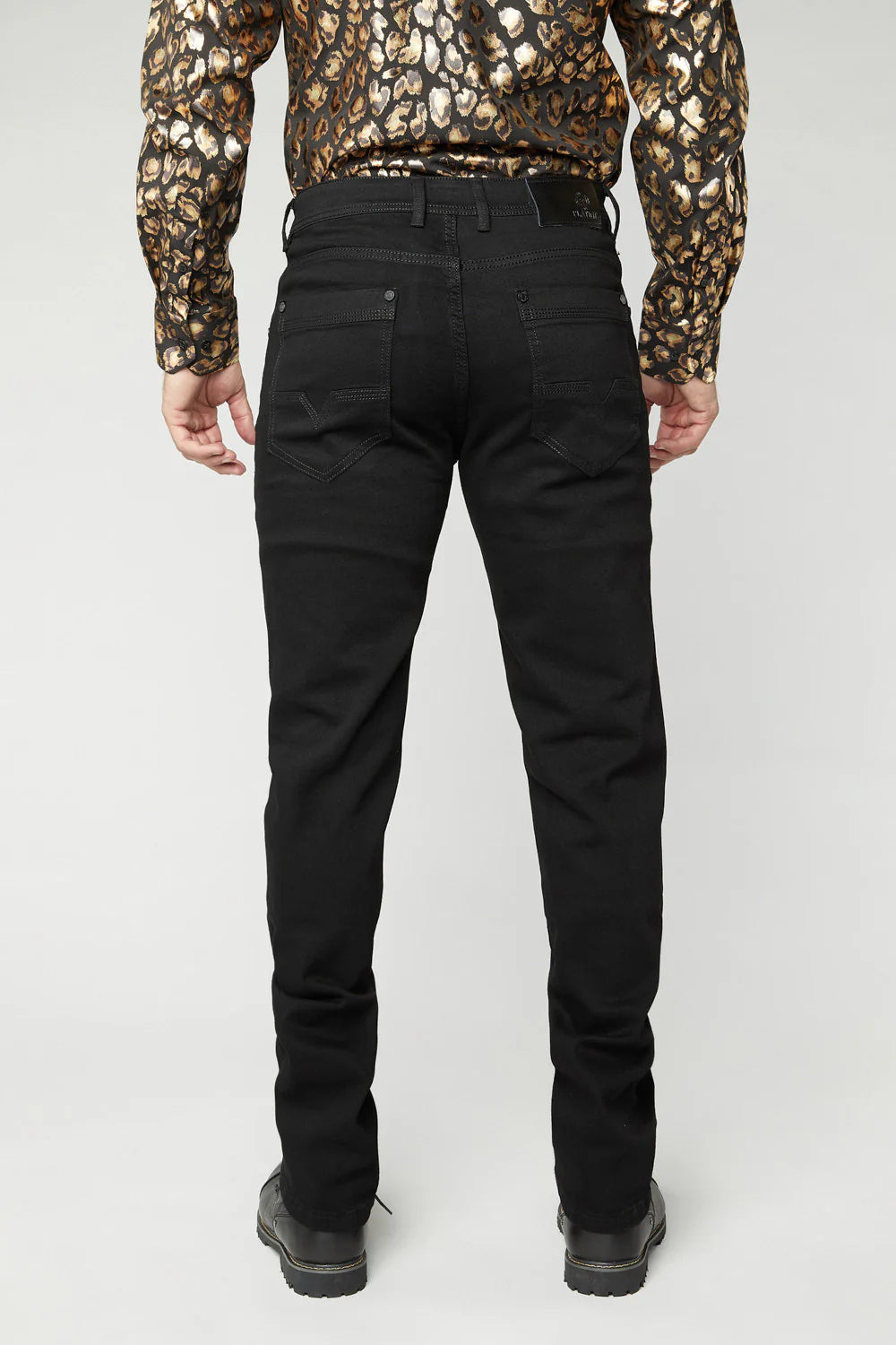 Platini black straight jeans