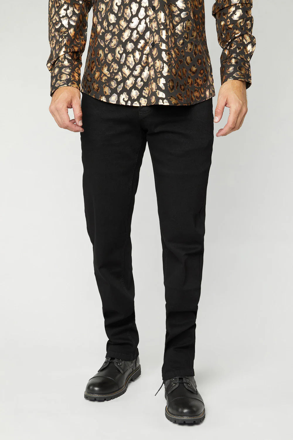 Platini black straight jeans