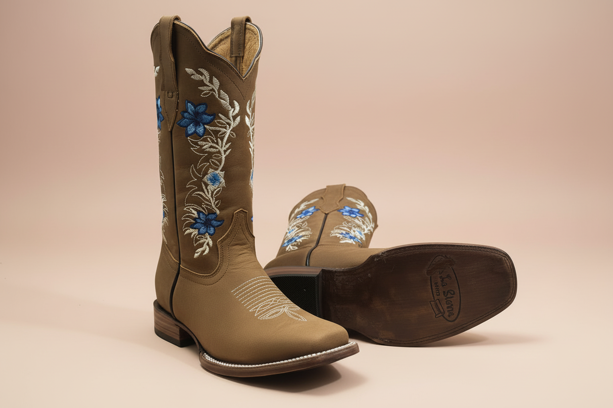 Woman’s Boot La Sierra Flower (BLUE)