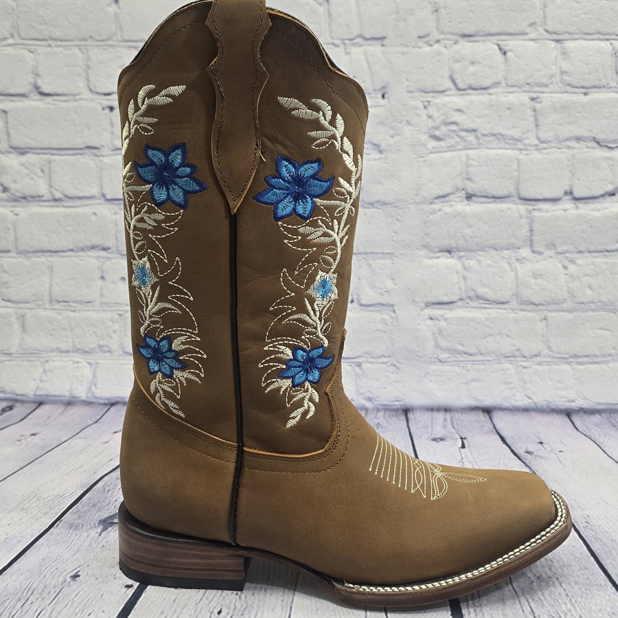 Woman’s Boot La Sierra Flower (BLUE)