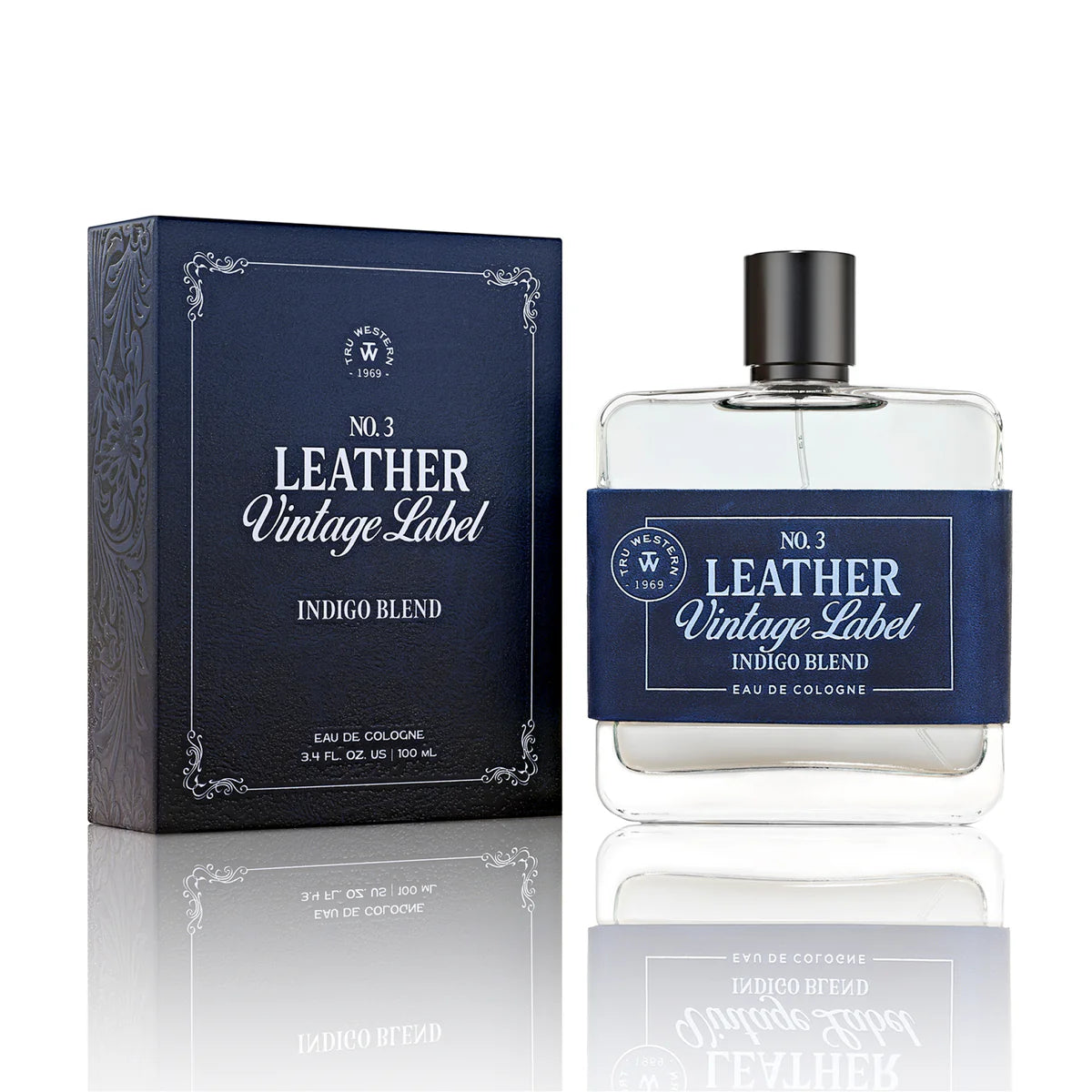 Tru No. 3 Leather Vintage Label Indigo Blend Cologne