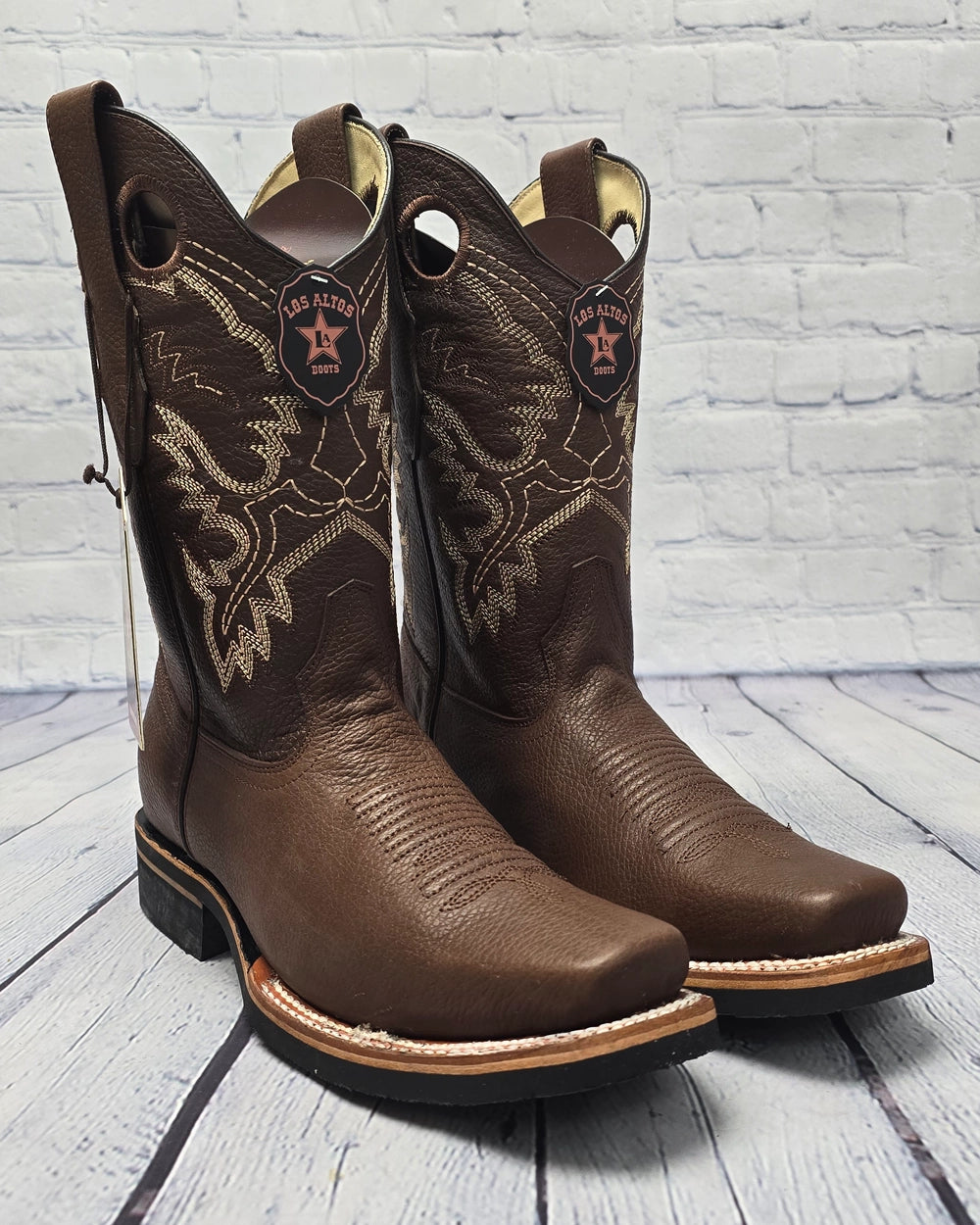 Los Altos Boots Rodeo Toe Brown