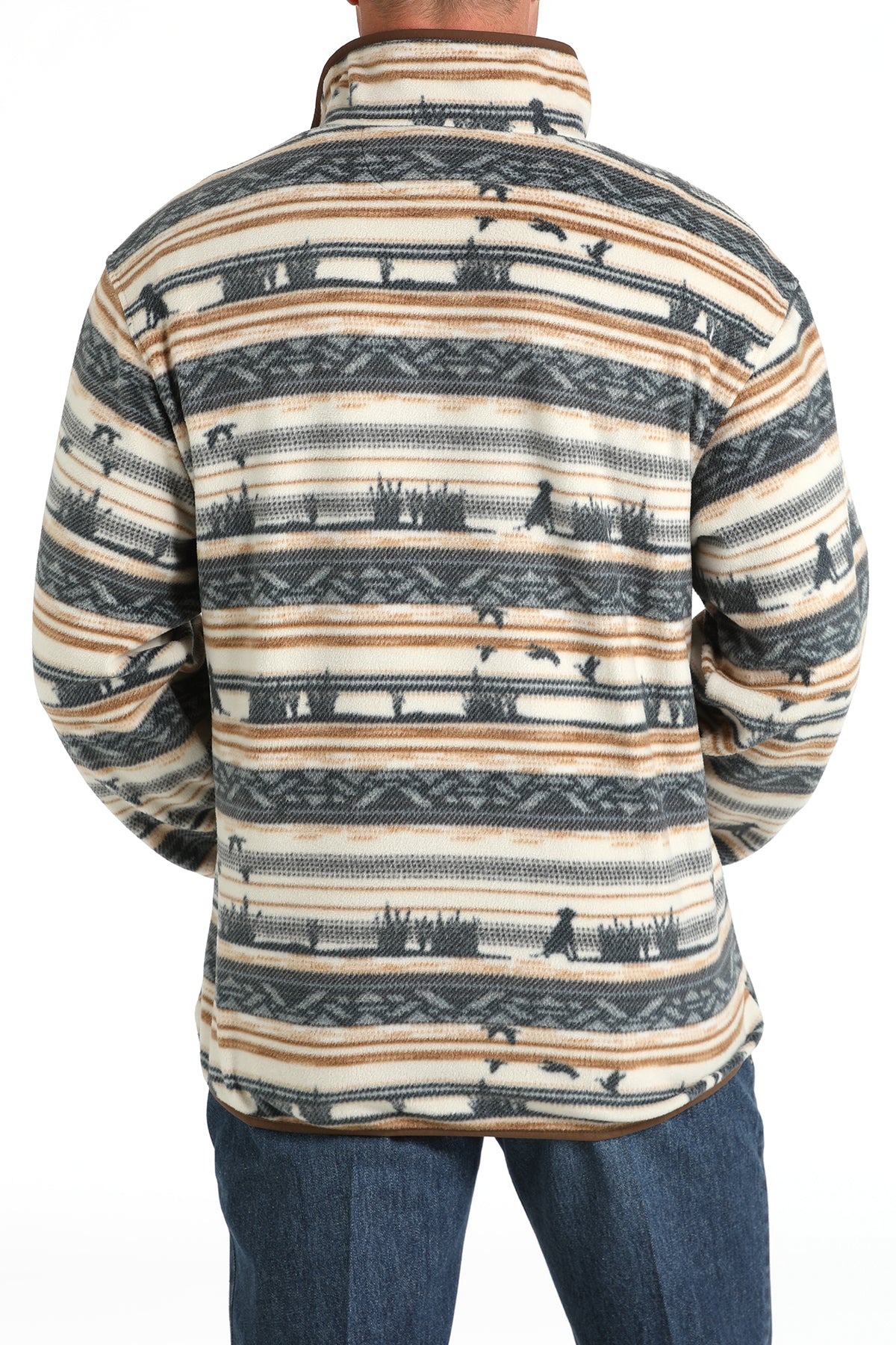 Cinch Cream Pattern 1/4 Sweater