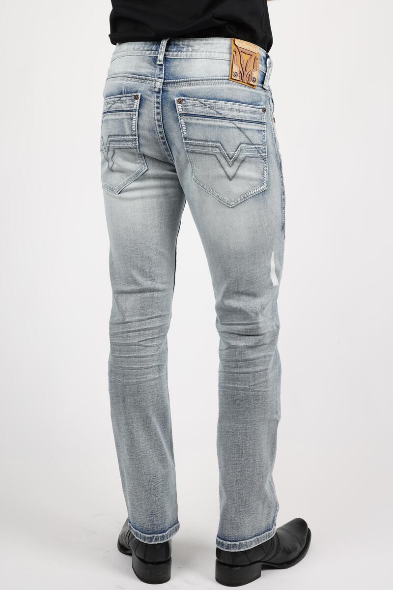 Platini Jeans Men's Boot Cut Light Wash