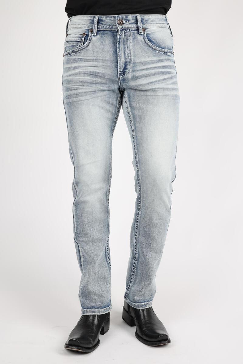Platini Jeans Men's Boot Cut Light Wash